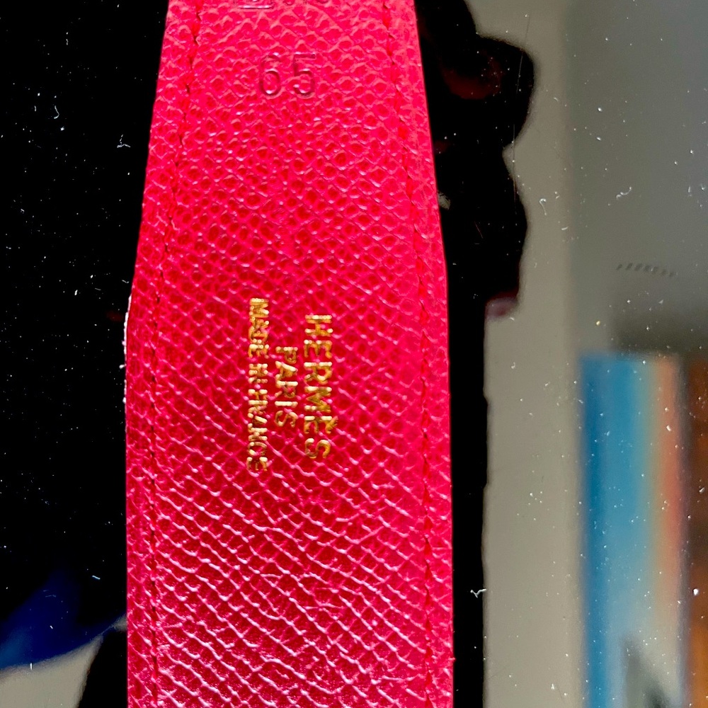 Authentic Hermes XS belt no bucket 65 -Red Brown